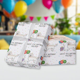 Papel De Regalo Crema inglesa Golden Retriever Cute Dog - Cumpleañ