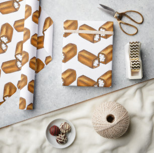Papel De Regalo Crema Llenado Pastel de refrigerios Desecho Comida