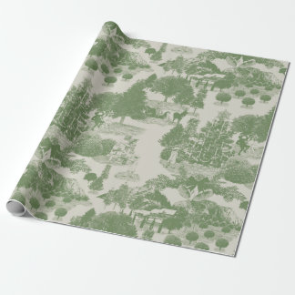 Papel De Regalo Crema verde Navidades Winter Wonderland