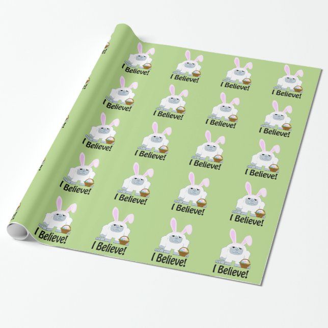 Papel De Regalo ¡Creo! Easter Yeti (Desenrollado)