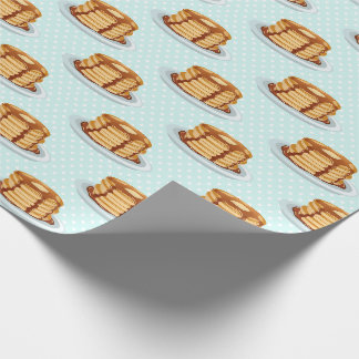 Papel De Regalo Crepes con jarabe de arce y patrón Polkadot