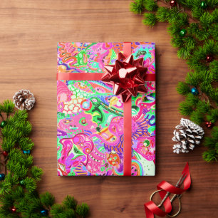 Papel De Regalo Criaduras abstractas mixtas coloridas lindas