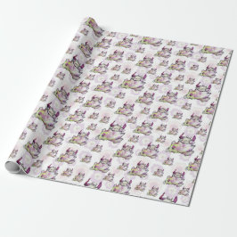 Papel De Regalo Criatura Feliz Monstruo Corriendo