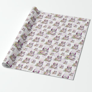 Papel De Regalo Criatura Feliz Monstruo Corriendo