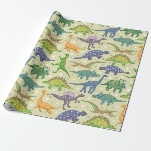 Papel De Regalo Criaturas De Antiguo (Desenrollado)