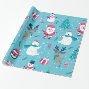 Papel De Regalo Criaturas de los Navidades cutáneos