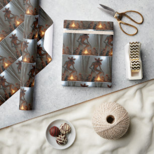 Papel De Regalo Criaturas Demogorgon alrededor de una fogata