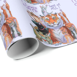 Papel De Regalo ¡Criaturas grandes y pequeñas gatos!