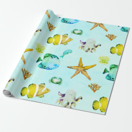 Papel De Regalo Criaturas Lindas Bajo el Mar