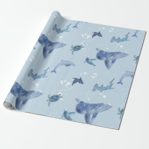 Papel De Regalo criaturas marinas del océano