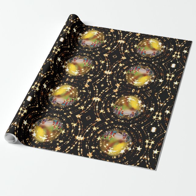 Papel De Regalo Crib Natividad Virgen María Jesús Navidades Estrel (Desenrollado)