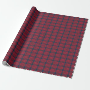 Papel De Regalo Crimson clásicos y regalo de la Marina Blue Tartan