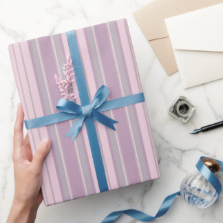 Papel De Regalo Crimson Pastel, Rayas de Chevron Purpura y Gris