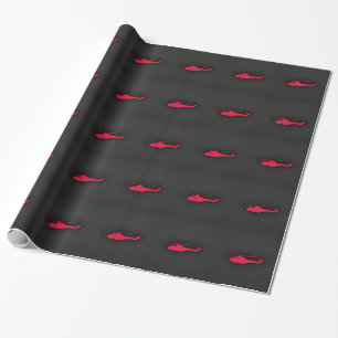 Papel De Regalo Crimson Red Helicopter