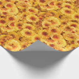 Papel De Regalo Crisantemos amarillos