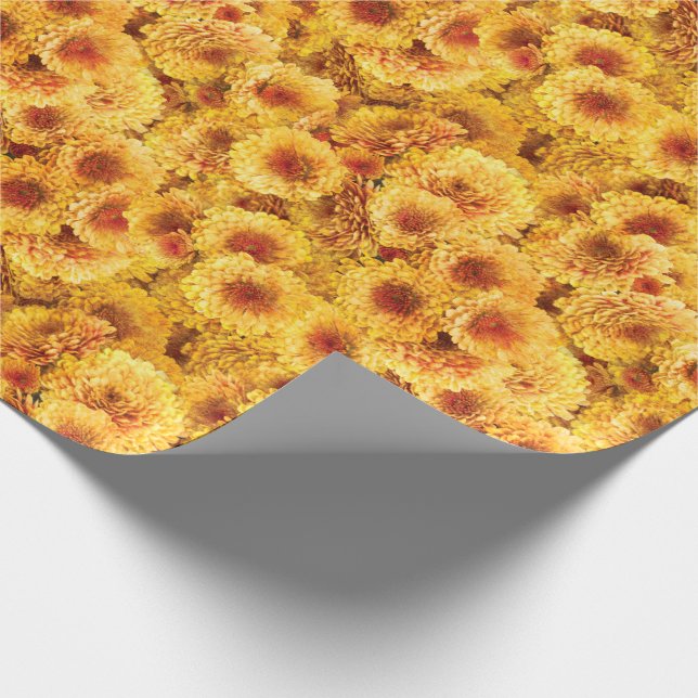 Papel De Regalo Crisantemos amarillos (Esquina)