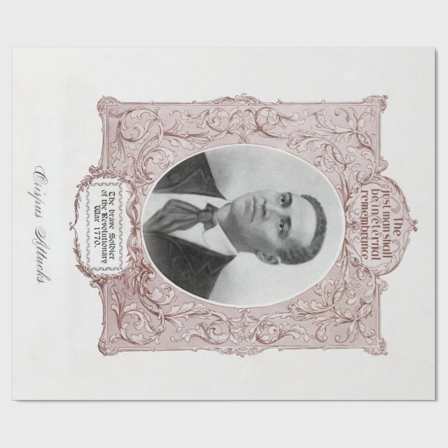 Papel De Regalo Crispus Attucks: Mártir de la Revolución Americana (Superficie plana)