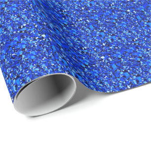 Papel De Regalo Cristal de Druzy - azul de cobalto