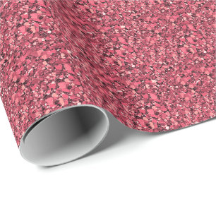 Papel De Regalo Cristal de Druzy - rojo del granate