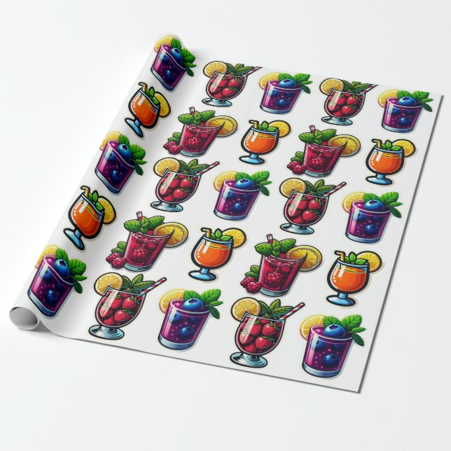 Papel De Regalo Cristal de jugo elegante (Desenrollado)