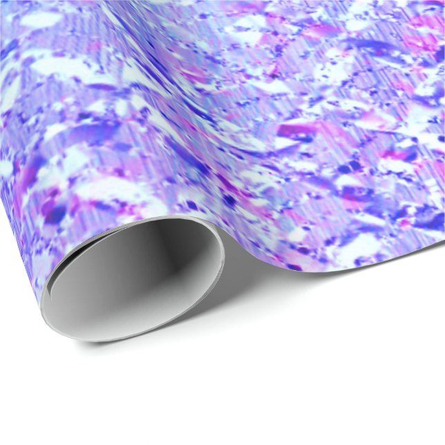 Papel De Regalo Cristal de vidrio gris azul turquesa Aqua (Esquina del rollo)