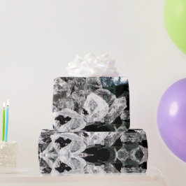 Papel De Regalo Cristales blancos en el espacio exterior negro