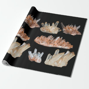 Papel De Regalo Cristales de cuarzo piedras gemelas imagen geológi