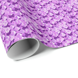 Papel De Regalo Cristales de pirámide, púrpura