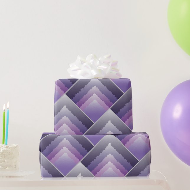 Papel De Regalo Cristales morados (Regalos de fiesta)