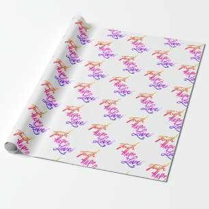 Papel de Regalo Cristiano Fe Esperanza Amor Modern