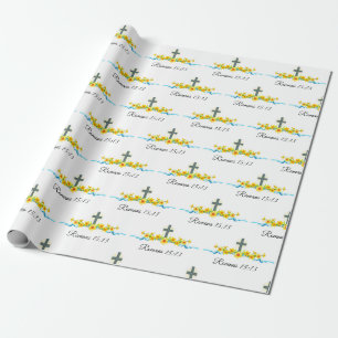 Papel de Regalo Cristiano Sunflower & Cross