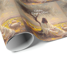 Papel De Regalo Cristo Resucitado Vintage Pascua Religioso Cristia