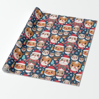 Papel De Regalo Critter de Navidades festivos