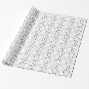 Papel De Regalo Cromo Estilo Cinturón Blanco de Concienciación Hou