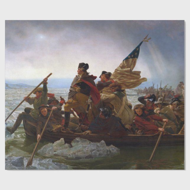 Papel De Regalo Crossing Delaware 1776: General George Washington (Superficie plana)