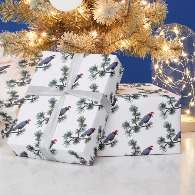 Papel De Regalo Crow Pine Holiday Wrapping Paper (Vacaciones)