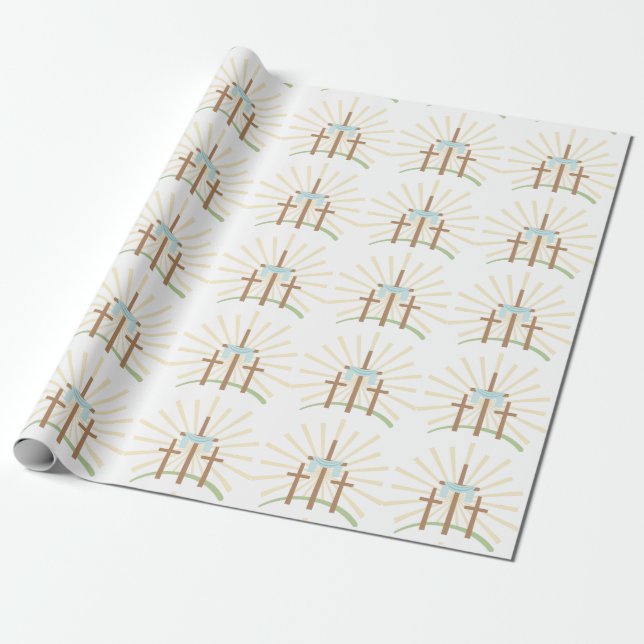 Papel De Regalo Cruces de Pascua (Desenrollado)