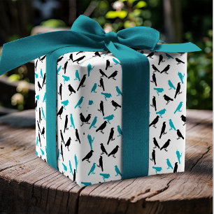 Papel De Regalo Cruces Negros Y Turquesas