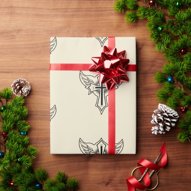 Papel De Regalo cruz cristiana (Regalo de vacaciones)