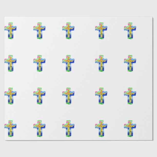 Papel De Regalo Cruz cristiana (Costura)