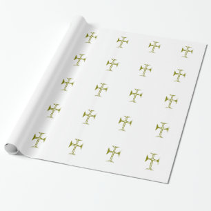 Papel De Regalo Cruz Cristiana Destruida con apariencia de Falso O