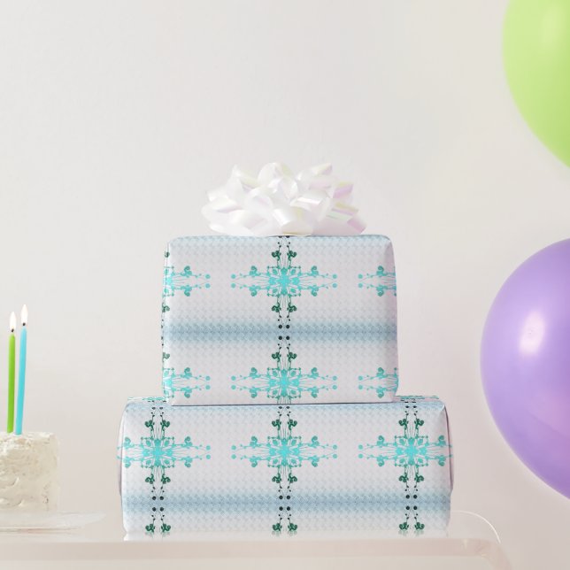 Papel De Regalo Cruz de Flor (Regalos de fiesta)
