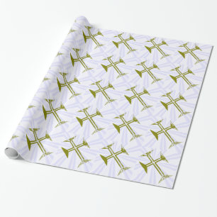 Papel De Regalo Cruz de oro destruida