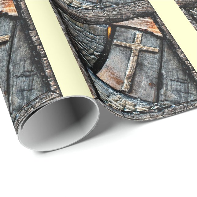 Papel De Regalo Cruz de Protección (Esquina del rollo)