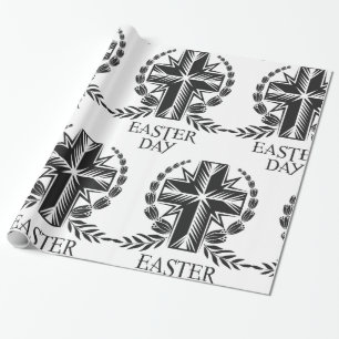 Papel De Regalo Cruz del Día de Pascua Religioso Cristiano