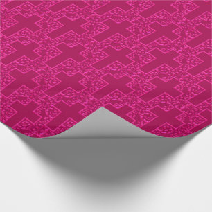 Papel De Regalo Cruzado Ornato-11-Magenta-Rosa