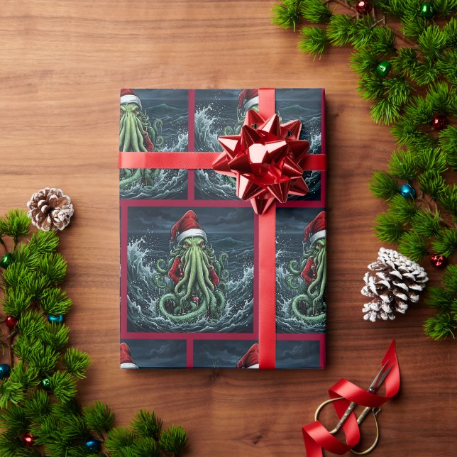 Papel De Regalo Cthulhu Yuletide Lovecraft Horror (Regalo de vacaciones)