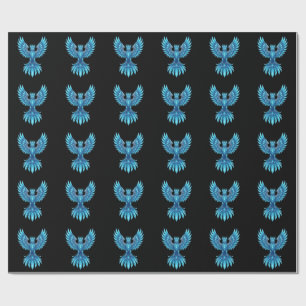 Papel De Regalo Cuaderno del Fénix Azul Ascendente - Diario de Art
