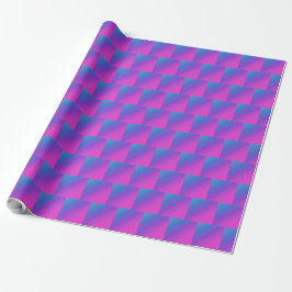 Papel De Regalo Cuadrado de degradado azul, morado y rosado de Gua