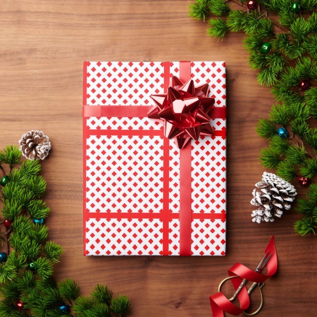 PAPEL DE REGALO CUADRADO ROJO MODERNO (Regalo de vacaciones)
